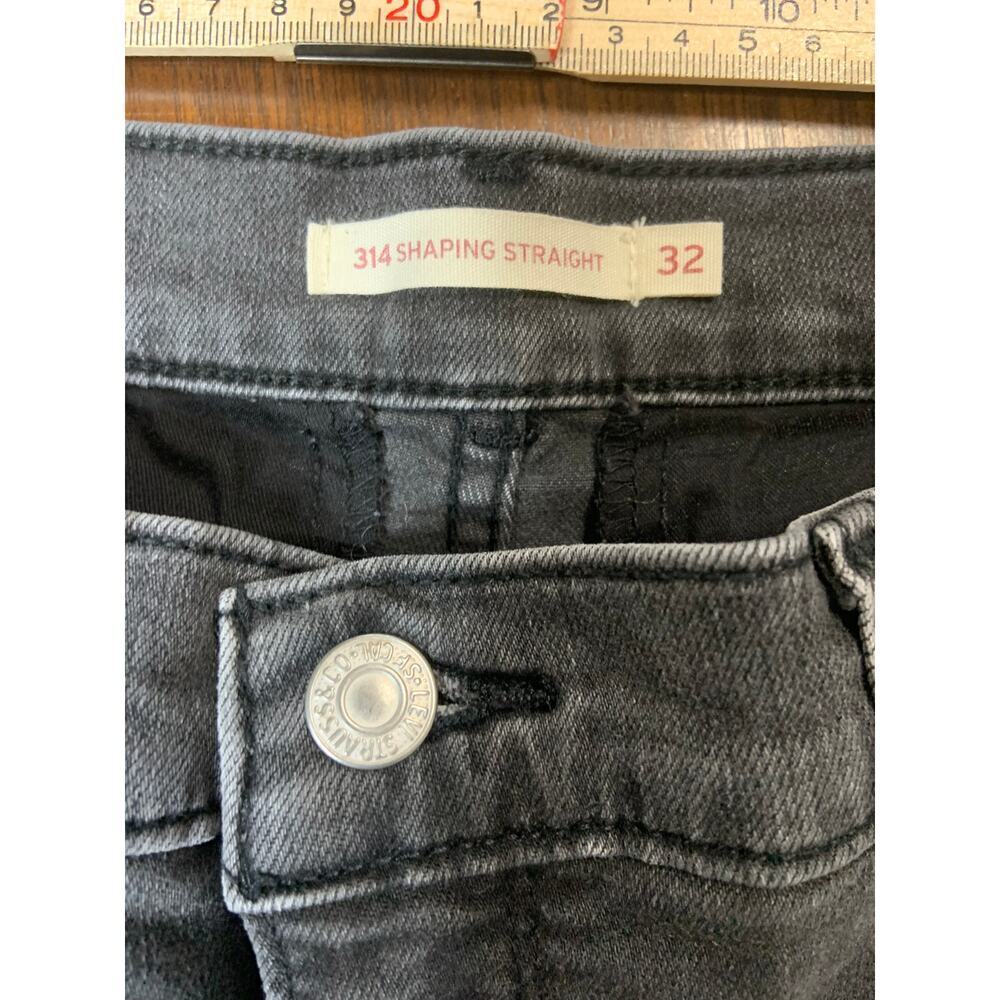 Levis 314 Shaping Straight Jeans Women 32 Grunge Academia Twee Preppy Fall Slit - Picture 2 of 10